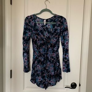Floral Long Sleeve Romper